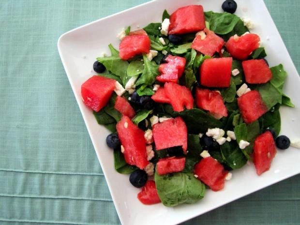 watermelon blueberry feta salad 1