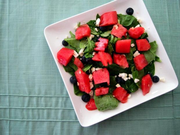 watermelon blueberry feta salad 3